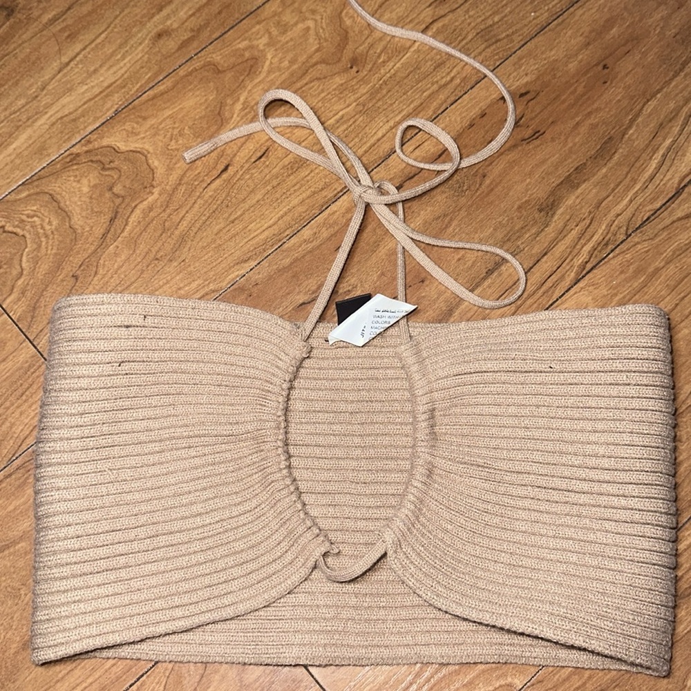 Light brown crop top shirt